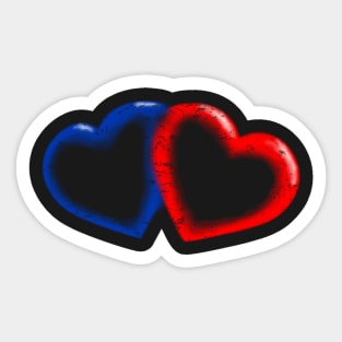 Two Hearts Sticker